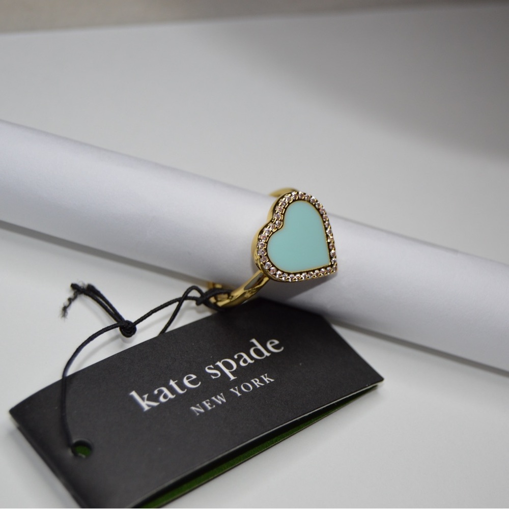 Kate Spade ‘Take Heart Ring’ gold tone, brand new, size US 7 ring